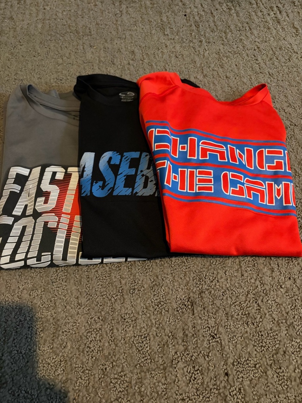 Champion Kids Short Sleeve Tees - Red, Black, Gray